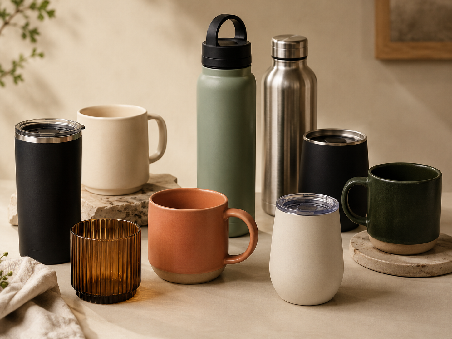 Custom drinkware category samples
